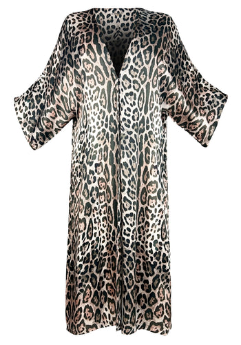 Cheetah Midi Kimono - Resort Collection