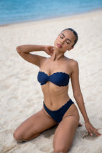 Load image into Gallery viewer, Venus Navy Bandeau Top w Removable Straps