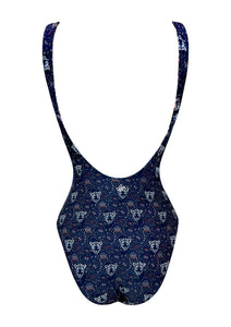 Navy Blue Panther Tank Reversible One Piece