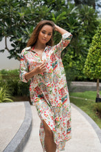 Load image into Gallery viewer, White Pompeii Shirt Dress - Resort Collection